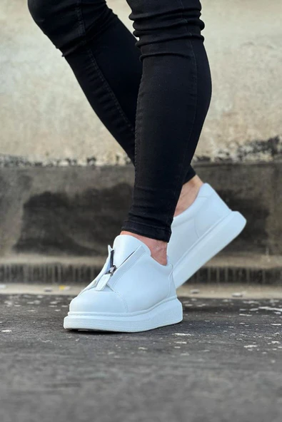 Wagoon WG010 Beyaz Cilt Erkek Casual Ayakkabı - Resim 3