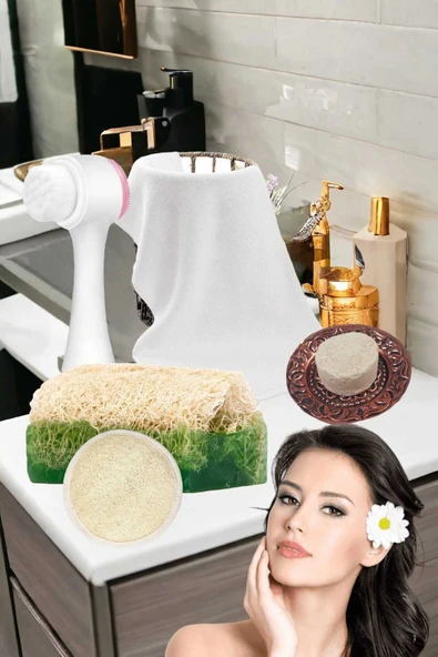 5'li Set Ölü Deri Akne Leke Sivilce Arındırıcı Gerdirme Beyazlatıcı Peeling Doğal Cilt Yüz Bakım - Resim 2