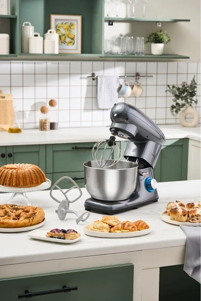 Karaca Multichef Stand Mikser Mutfak Şefi 1900w 5,5lt (KIYMA ÇEKME SUCUK-SOSİS İÇLİ KÖFTE APARATLI) ürün görseli