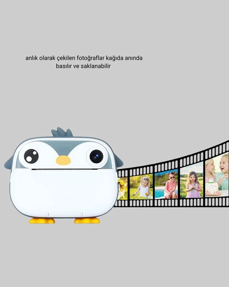 Çocuk Fotoğraf Makinesi Termal Baskılı Anında Çıktı HD Video Kayıtlı - Resim 2