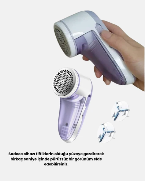 USB Şarjlı Tiftik Temizleyici – Kolay Temizlenen Hazne ve , Taşınabilir - Resim 3