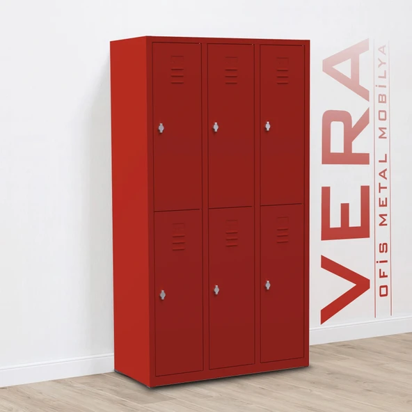 Metal Soyunma Dolabı 6 Kişilik İşçi Soyunma Dolabı ürün görseli