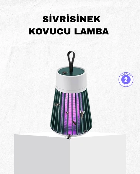 Şarjlı Mor Işıklı Sivrisinek Öldürücü Lamba – Sessiz ve Kimyasal İçermez ürün görseli