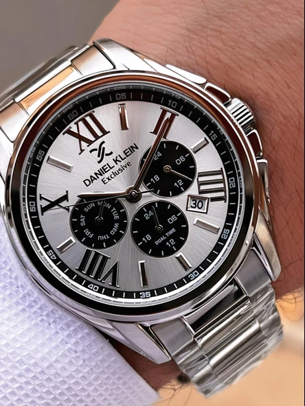 Daniel Klein İç Fonksiyonları Aktif 30 Mt Suya Dayanıklı 2 Yıl Garantili Erkek Kol Saati FG.14222.6 - Resim 2