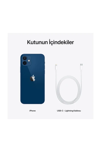 Apple iPhone 12 256 GB Mavi Cep Telefonu Aksesuarsız Kutu (Apple Türkiye Garantili) - Resim 8