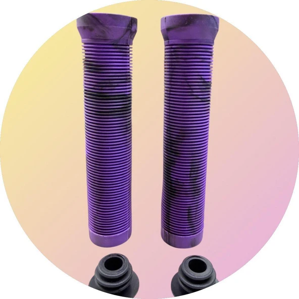 Mtb Bmx Dirt jump Freeride Elcik Silikon Bisiklet Elcik Kaymaz Yapı 160 mm Bisiklet Elciği Mor - Resim 6