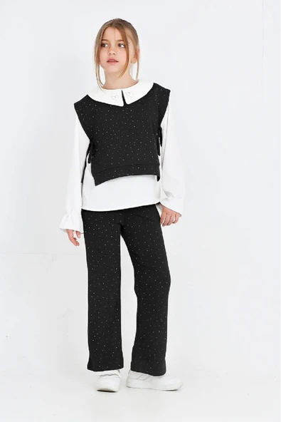 Kız Çocuk 3'lü Takım (Pantolon+Yelek+Bluz) 12429 ürün görseli