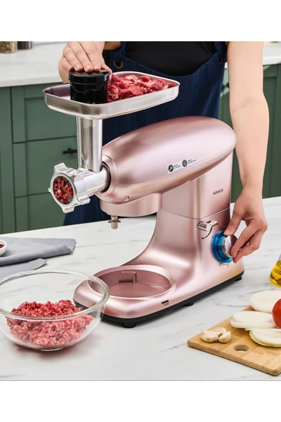 Karaca Multichef Stand Mikser Rose Gold Kıyma Ve Hamur Yoğurma Makinesi 1900w 5,5 Lt - Resim 3