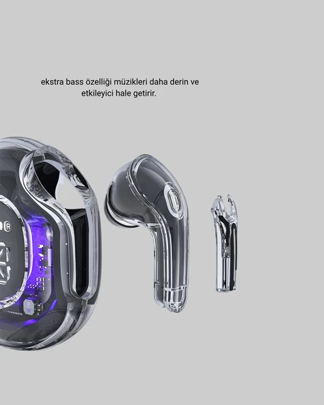 Bluetooth 5.3 TWS Kulaklık Gürültü Engelleyici Üçlü Mikrofonlu Ergonomik Tasarım - Resim 2