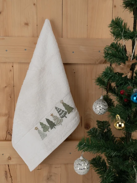 Pamuklu 2'li 40x70 cm Modern Nakışlı Hediyelik Havlu & Havlu Seti Baveno - Resim 3