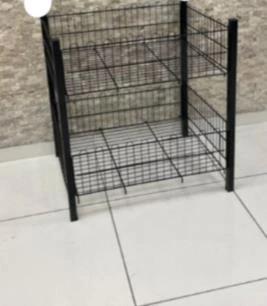 60x80 Cm (Siyah Profil Ayaklı) Çift Katlı Havuz Sepet - Market, Mağaza, Vitrin, Promosyon Havuz Sepeti ürün görseli 1