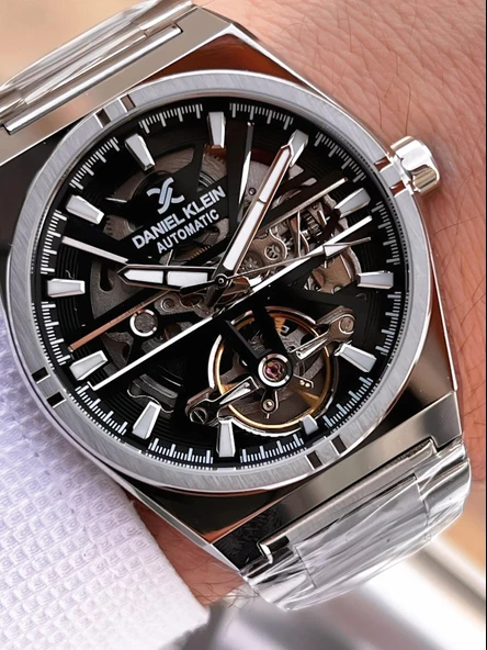 Daniel Klein Otomatik Erkek Kol Saati 30 Metre Suya Dayanıklı Çelik Kordon + Bileklik Hediyeli  VS.BLKT.0706 - Resim 2