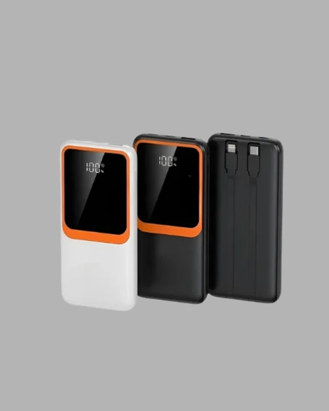 10000 mAh Taşınabilir Powerbank – Çift Çıkışlı TypeC ve Lightning Uyumlu - Resim 2