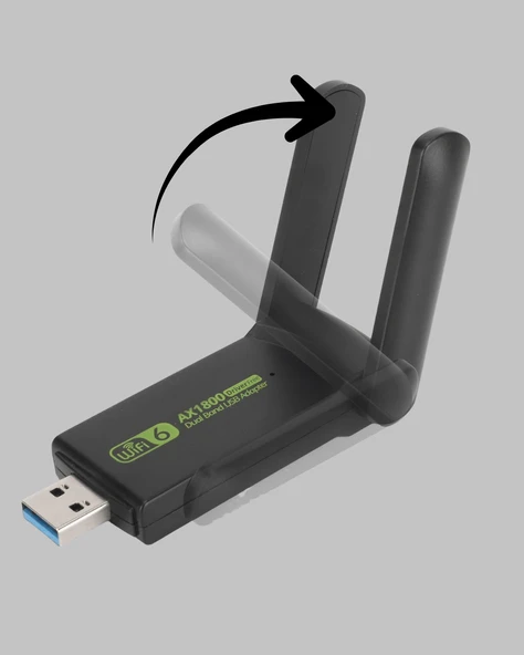 Dual Band USB WiFi Adaptör – 1200 Mbps Hız - Resim 2