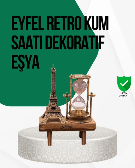 Ahşap Kum Saati – Vintage Tasarımlı Masa Dekoru ürün görseli 1