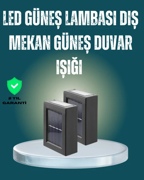 Suya Dayanıklı Güneş Enerjili Bahçe Lambası ürün görseli