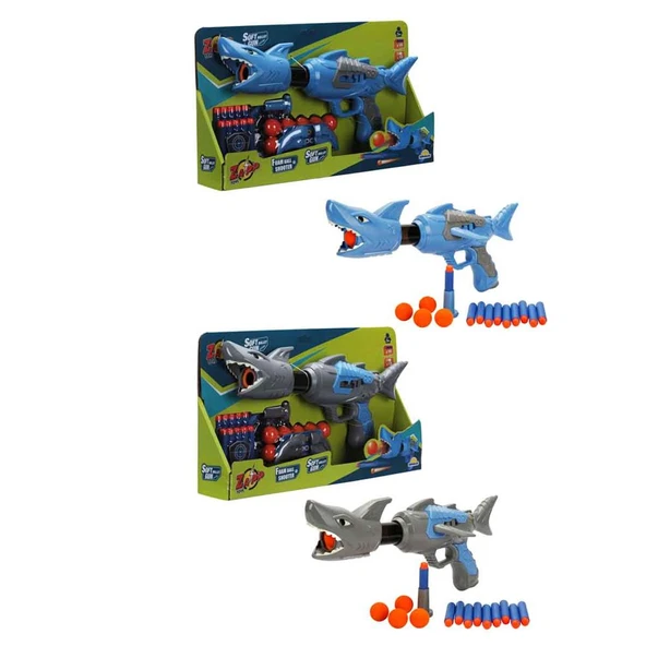 ZAP SİLAH SÜNGER TOP ATAN SHARK 2İN 10TOP ürün görseli 1