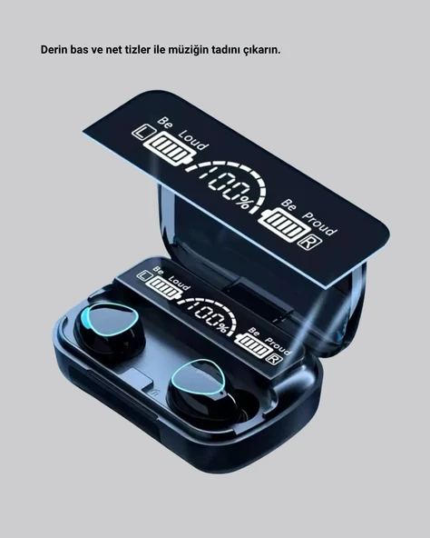 Bluetooth 5.1 M10 TWS Kulaklık Ergonomik Tasarım Yüksek Ses Kaliteli - Resim 3