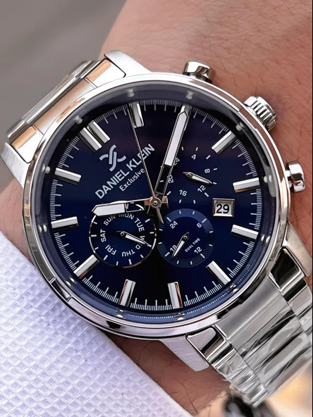 Daniel Klein İç Fonksiyonları Aktif 30 Mt Suya Dayanıklı 2 Yıl Garantili Erkek Kol Saati FG.14230.3 - Resim 2