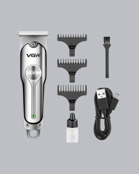 Profesyonel Gümüş Şarjlı Tıraş Makinesi – 3 Başlık, 120 Da Kullanım Süresi, Kompakt ve Hafif Tasarım - Resim 2