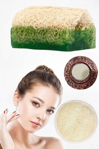 3'lü Gözenek Temizleme Sivilce Leke Akne Ölü Deri Peeling Ruşur Taşı Masaj Etkili Aloe Vera Sabun ürün görseli