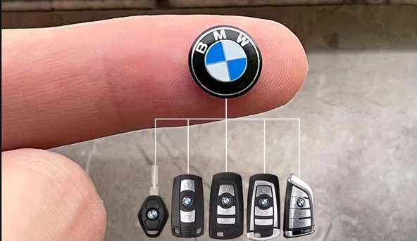Bmw Uyumlu Anahtar Amblemi Logo 1 Adet 11 MM Damla Etiket A KALİTE - Resim 3