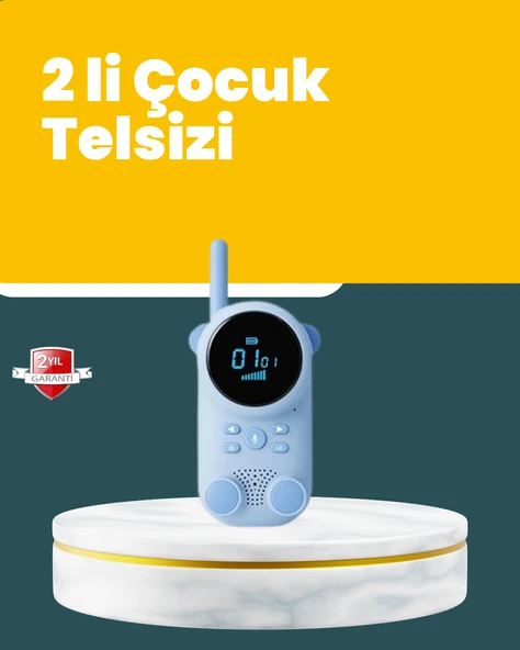 LCD Ekranlı Çocuk Telsizi – İki Yönlü Ses, 13 km Çekim Mesafesi ürün görseli
