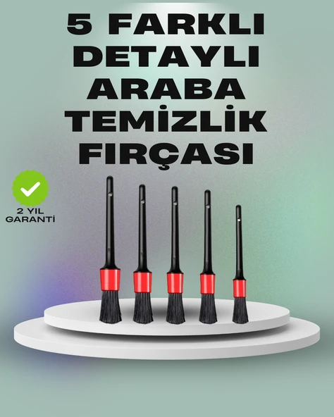 5'li Araç Temizlik Fırça SetiDetaylı Temizlik İçin Çok Amaçlı Fırçalar ürün görseli