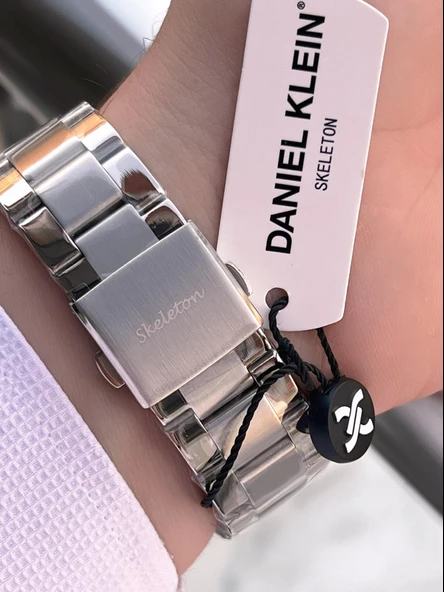 Daniel Klein Otomatik Erkek Kol Saati 30 Metre Suya Dayanıklı Çelik Kordon + Bileklik Hediyeli  VS.BLKT.0704 - Resim 6