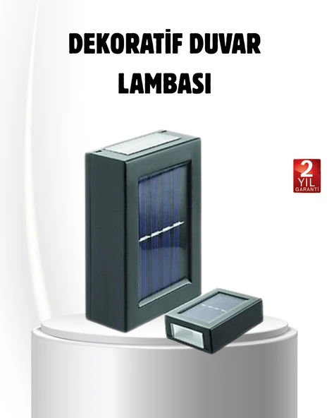 Solar Güçlü 6 LED Dış Mekan Lambası –  Aç/Kapa Işık Sensörlü Aydınlatma ürün görseli