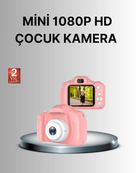 8 Megapiksel Mini Çocuk Kamerası HD Ekranlı Darbeye Dayanıklı ve Şarjlı ürün görseli