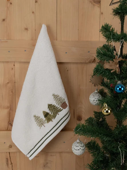 Pamuklu 2'li 40x70 cm Modern Nakışlı Hediyelik Havlu & Havlu Seti Baveno - Resim 9