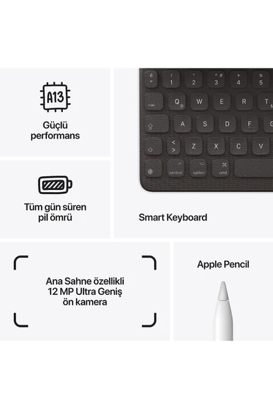 Apple iPad 9. Nesil 256 GB 10.2" Wi-Fi Uzay Grisi Tablet (Apple Türkiye Garantili) - Resim 8