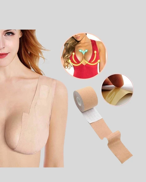 Suya Dayanıklı Görünmez Göğüs Bandı – Pamuklu ve Esnek Destek Bandı - Resim 2