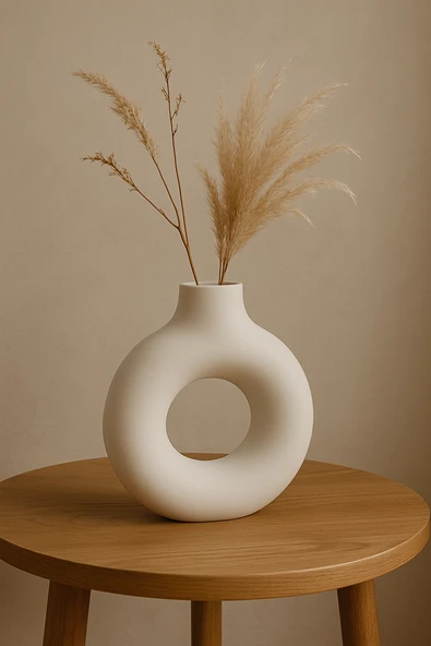 Yuvarlak Küçük Vazo 13x12cm - Resim 3