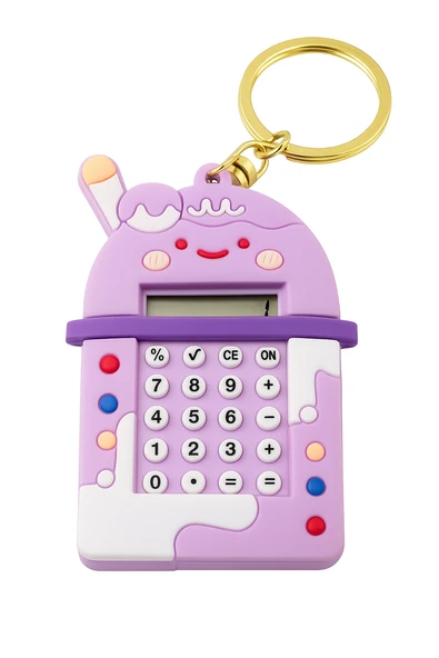 Mini Hesap Makinesi Labirent Oyunlu Fonksiyonlu Sevimli Anahtarlık  Öğrenci Hediyelik Oyuncak ürün görseli 1