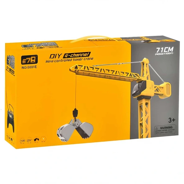 678 Kablo Kumandalı 71 cm Pilli Kule Vinç - Resim 5