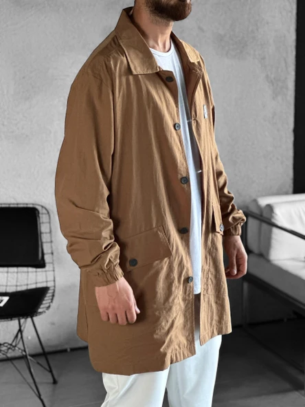 Erkek Premium Kalite Paraşüt Kumaş Kahverengi COC2203 ürün görseli