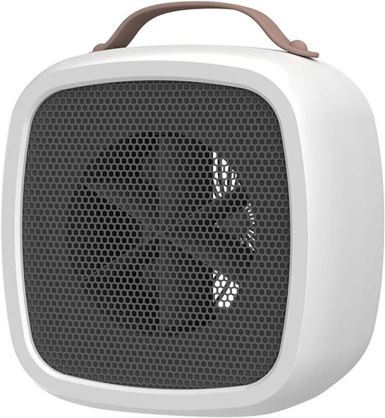 Tyenaza Elektrikli Isıtıcı Fanı, Mini Masaüstü Kış Isıtıcı Ev Ofis Aşırı Isınma Koruması Için Saplı CN Fiş 220 V(Beyaz) ürün görseli