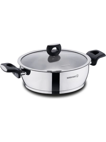 Korkmaz Nora A2994 24 cm Kısa Çelik Tencere ürün görseli