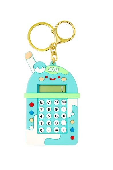 Mini Hesap Makinesi Labirent Oyunlu Fonksiyonlu Sevimli Anahtarlık Öğrenci Hediyelik Oyuncak - Resim 3