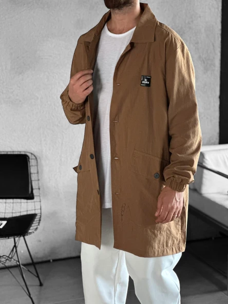 Erkek Premium Kalite Paraşüt Kumaş Kahverengi COC2203 - Resim 5