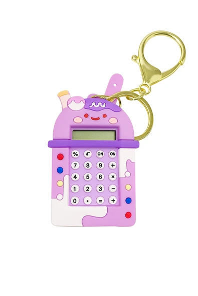 Mini Hesap Makinesi Labirent Oyunlu Fonksiyonlu Sevimli Anahtarlık  Öğrenci Hediyelik Oyuncak - Resim 4