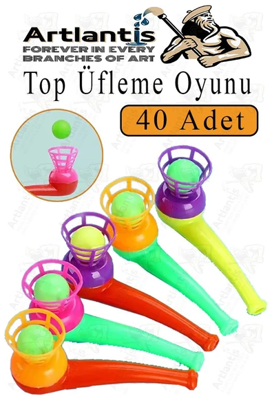 Top Üfleme Oyunu 40 Adet Saksafon Üfleme Nefes Oyuncağı Üfleme Düdüğü Oyuncak Karne Sınıf Çocuk Hediye ürün görseli