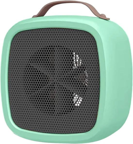 Tyenaza Elektrikli Isıtıcı Fanı, Mini Masaüstü Kış Isıtıcı Ev Ofis Aşırı Isınma Koruması Için Saplı CN Fiş 220 V(Yeşil) ürün görseli