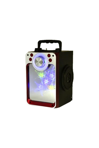 822S Ledli Kumandalı Bluetooth Hoparlör Usb-Tf-Fm Radyo Siyah - Resim 2