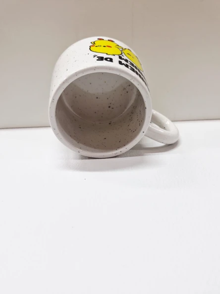 Mini Seramik Kupa  Anneme de Annem Yazılı Civciv Desenli Hediyelik Kahve Kupası - Resim 4