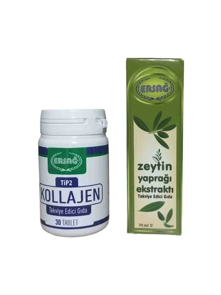 Ersağ Zeytin Yaprağı Ekstraktı 30 ml ve Kollajen 60 Tablet ürün görseli