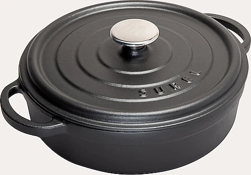 Sürel SİYAH Demir Döküm Sığ Tencere 24 cm ürün görseli