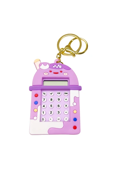 Mini Hesap Makinesi Labirent Oyunlu Fonksiyonlu Sevimli Anahtarlık  Öğrenci Hediyelik Oyuncak - Resim 5